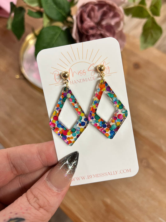 Confetti Diamond Drop Earrings