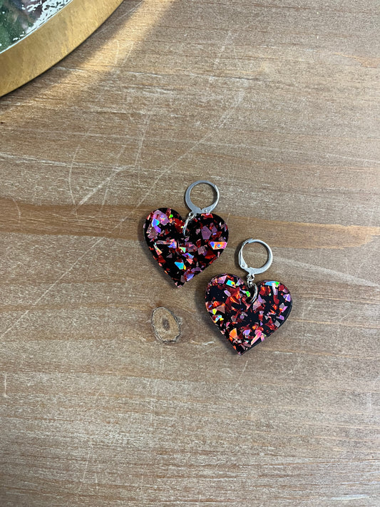 Valentine Heart Huggie Earrings
