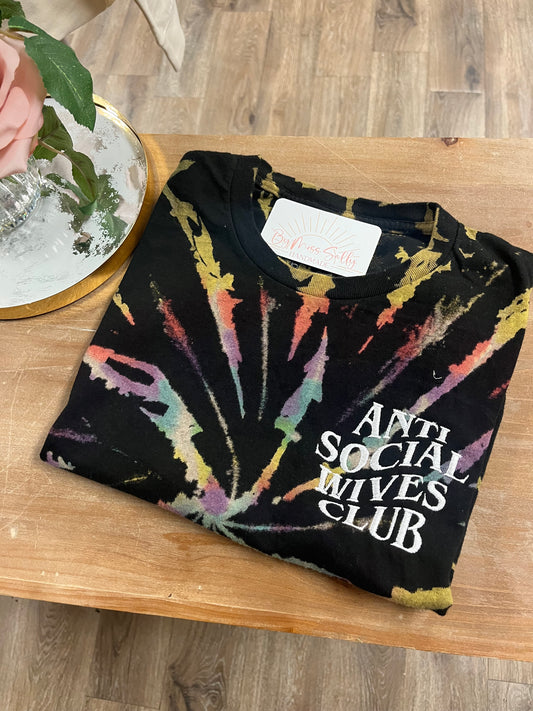 Antisocial Wives Club Reverse Tie DyeTee