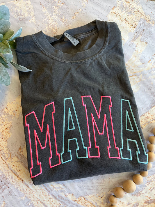 Embroidered Gender Reveal Mama Tee