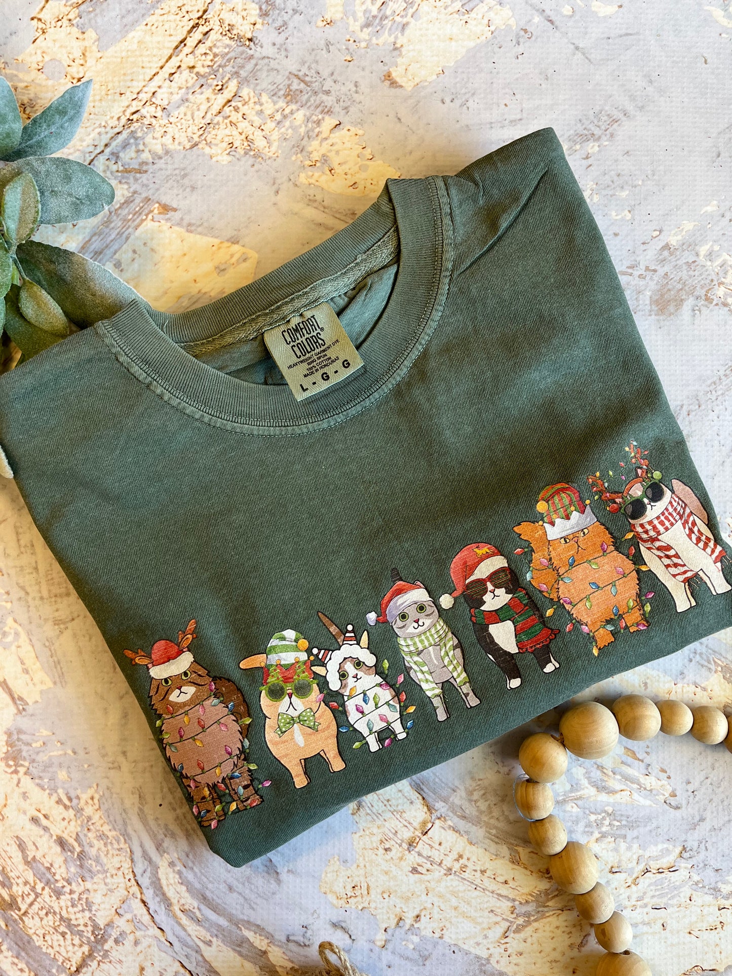 Meowy Christmas Cats Tee