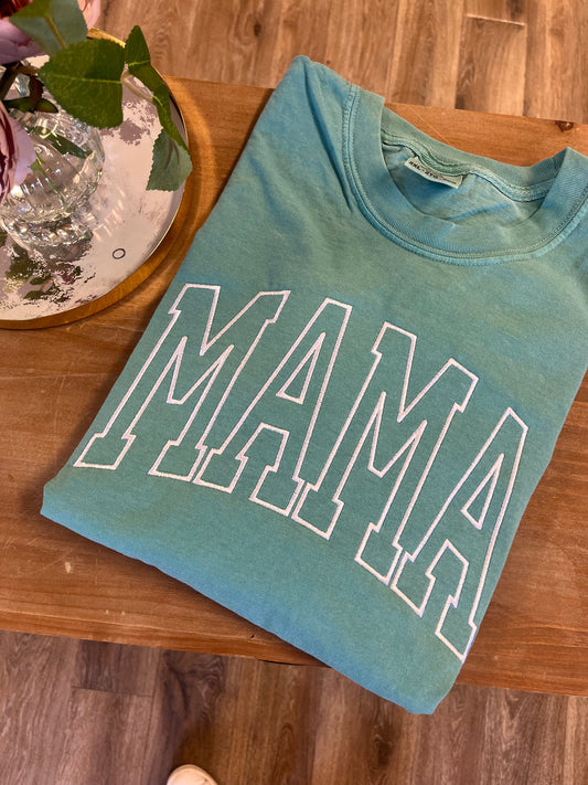 Embroidered Mama Comfort Colors Tee