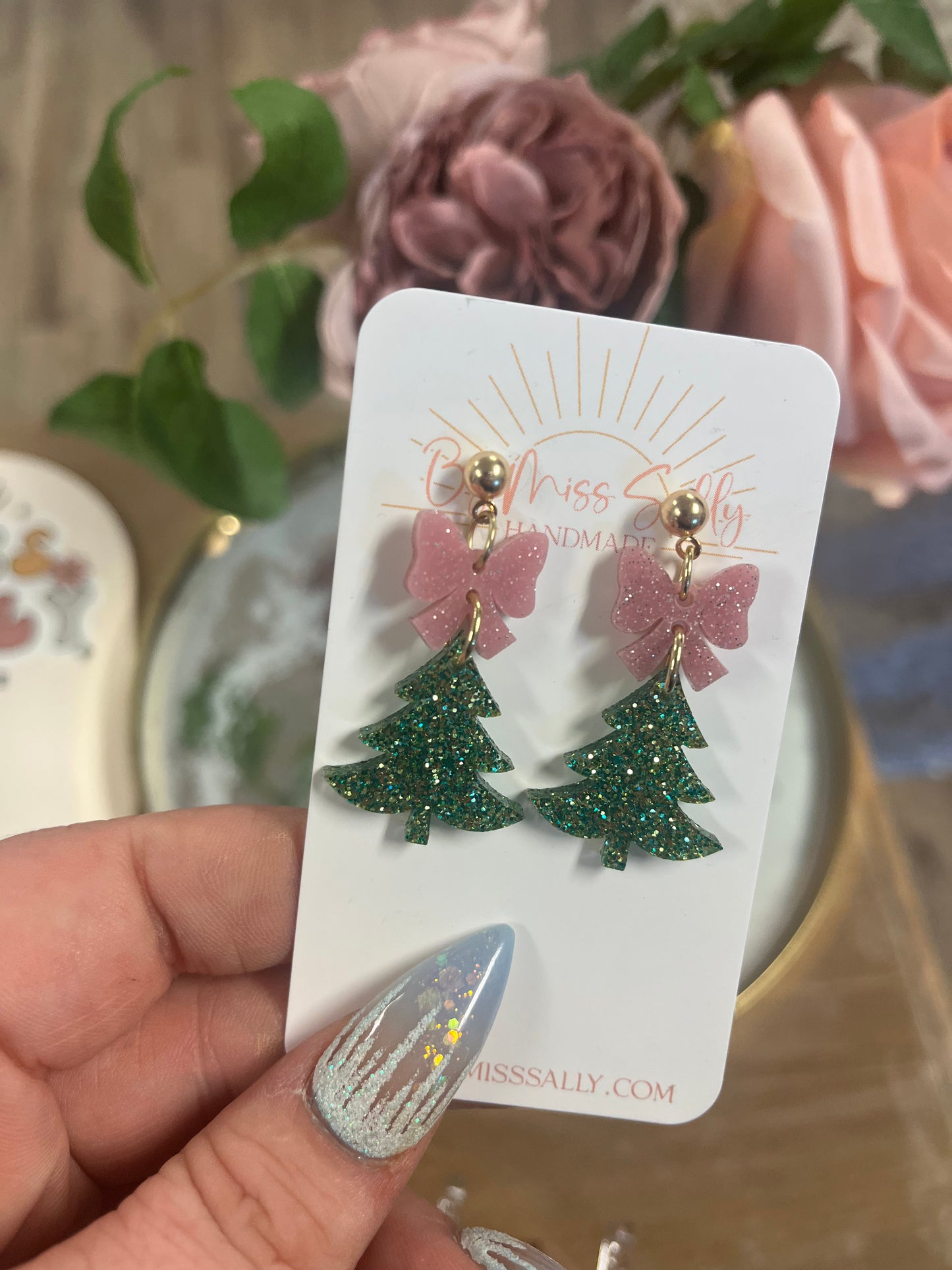 Mini Christmas Tree Earrings