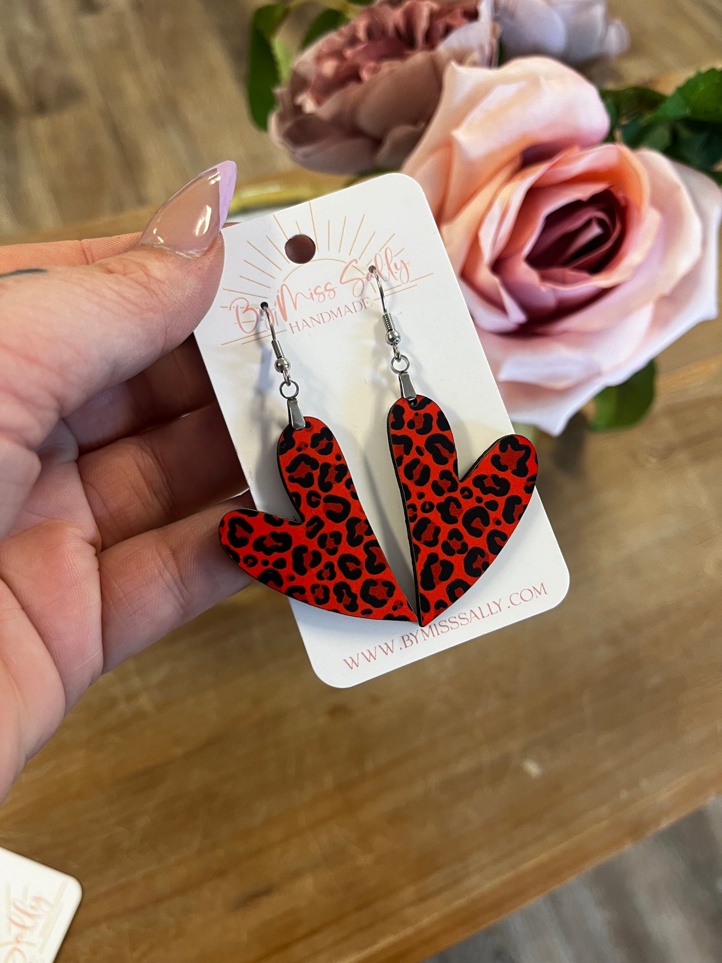 Heartbreaker Red Leopard Earrings