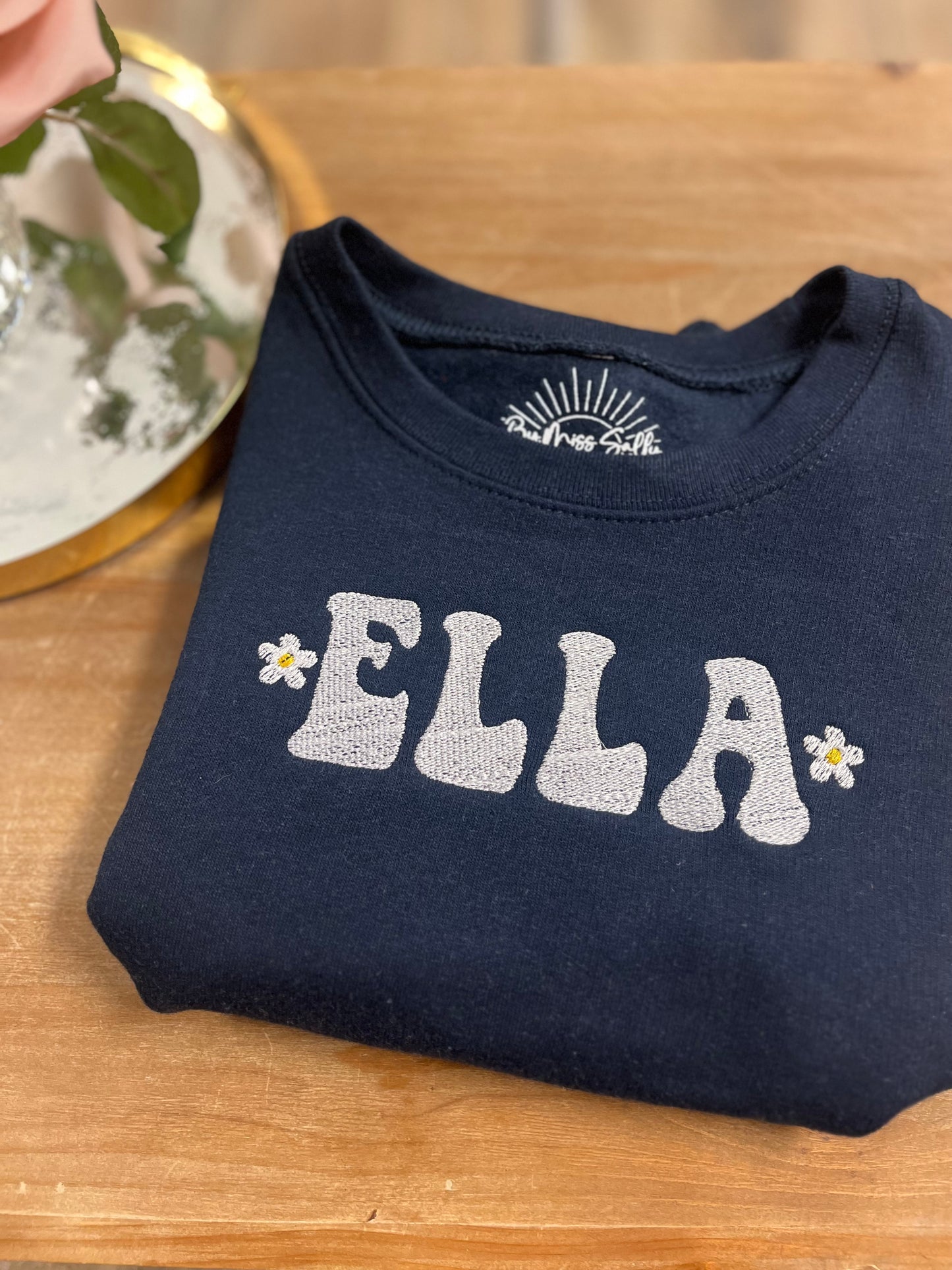 Custom Retro Name Toddler Crewneck Sweatshirt