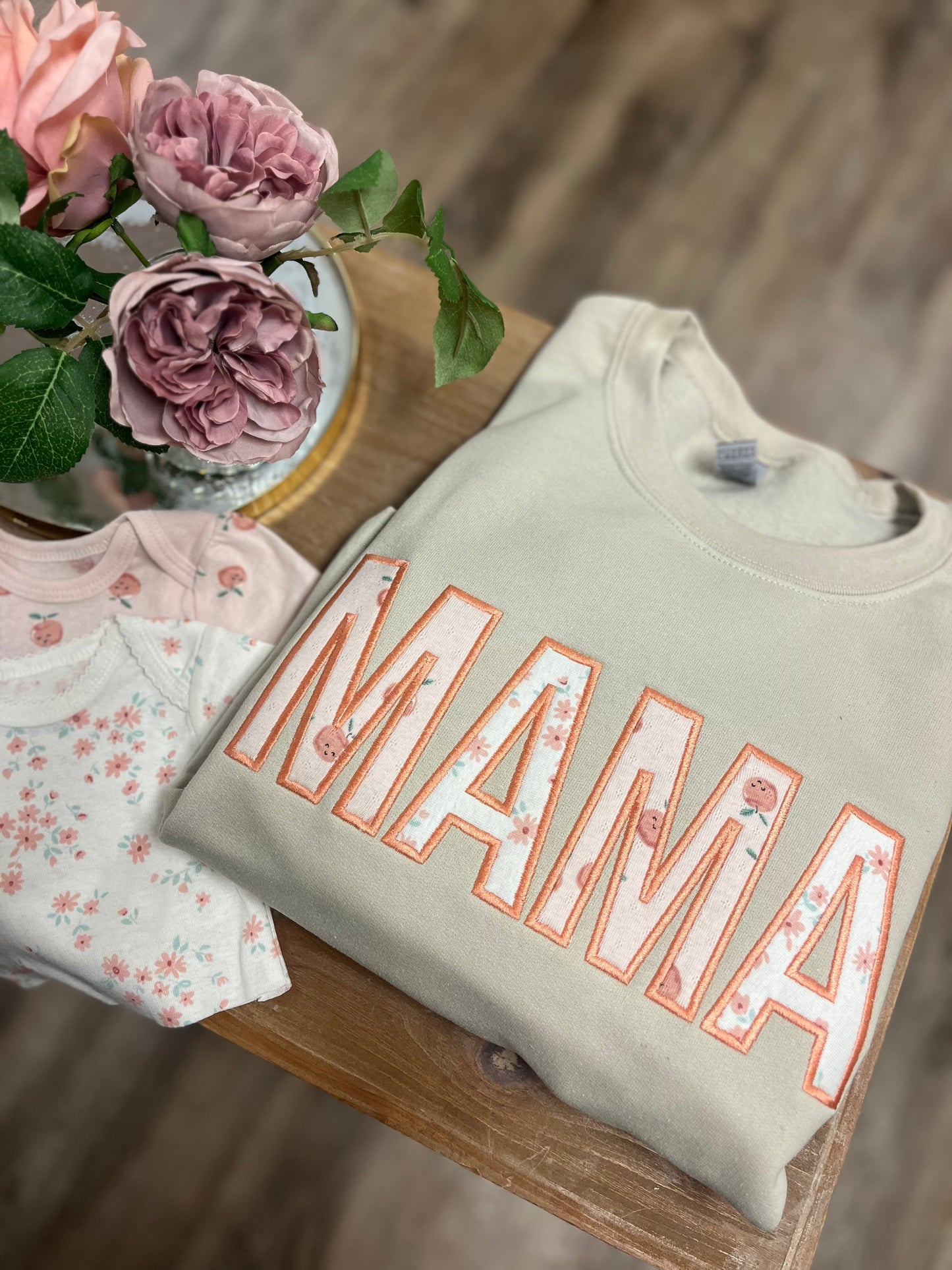 Custom Mama Sweatshirt with Baby Clothes