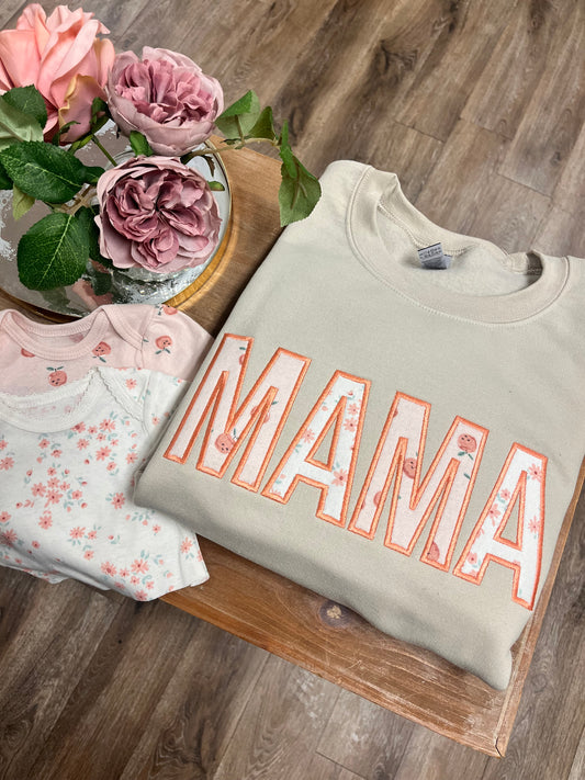 Custom Mama Sweatshirt with Baby Clothes