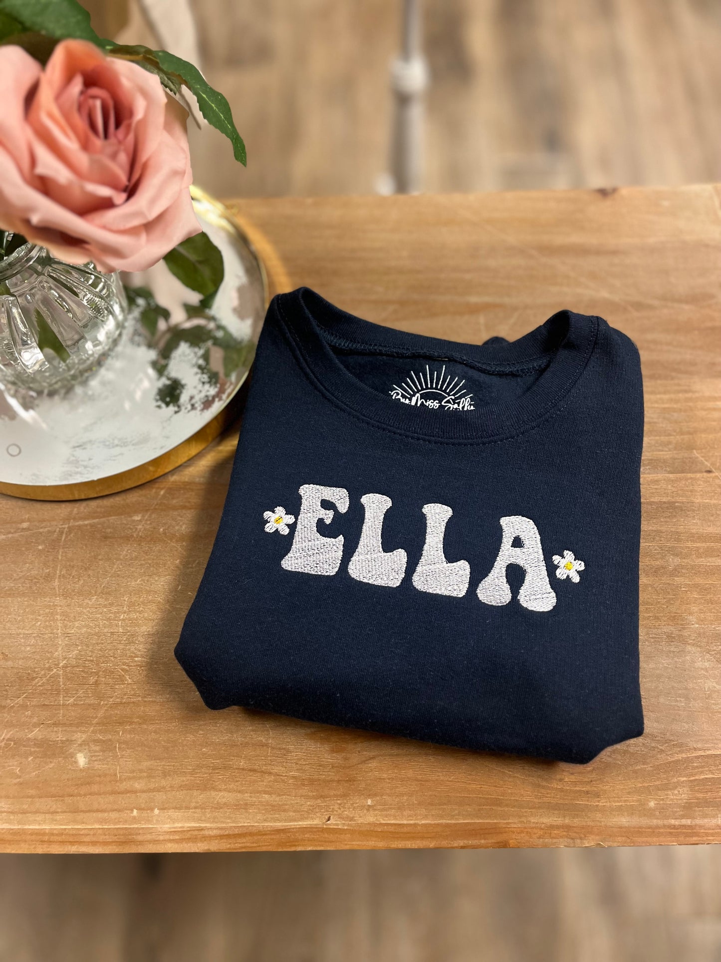 Custom Retro Name Toddler Crewneck Sweatshirt