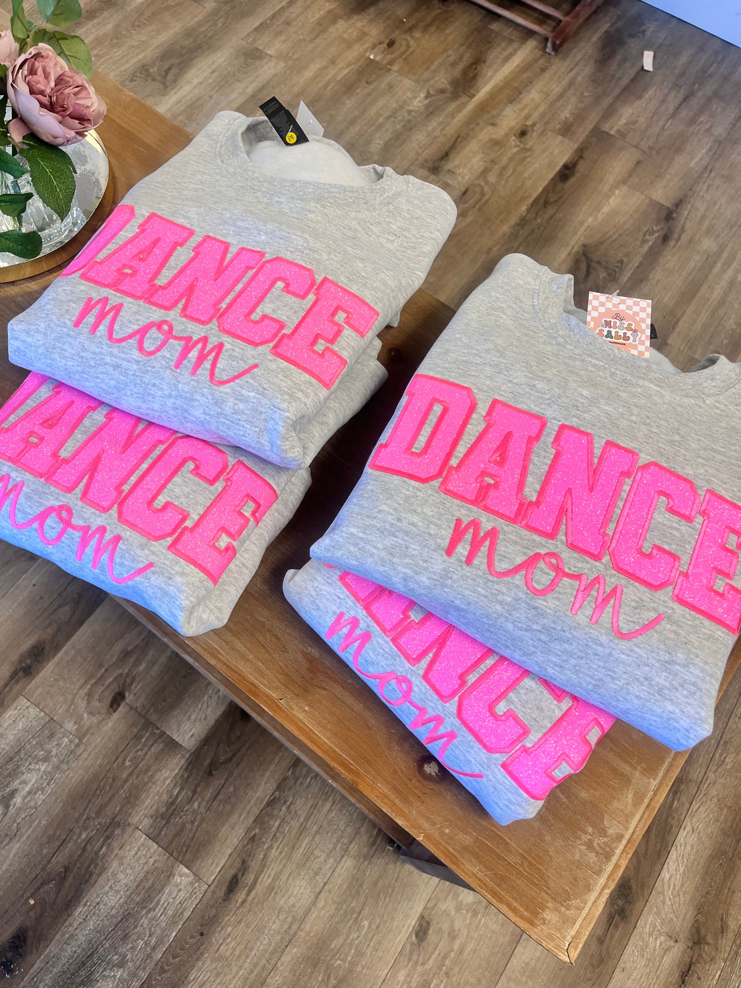 Dance Mom Crewneck with Sleeve Embroidery