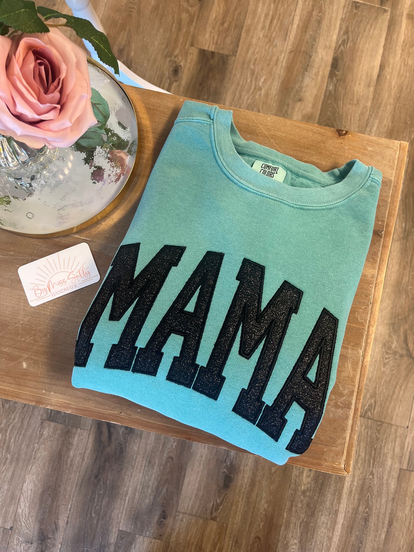 Varsity Mama Glitter Crewneck