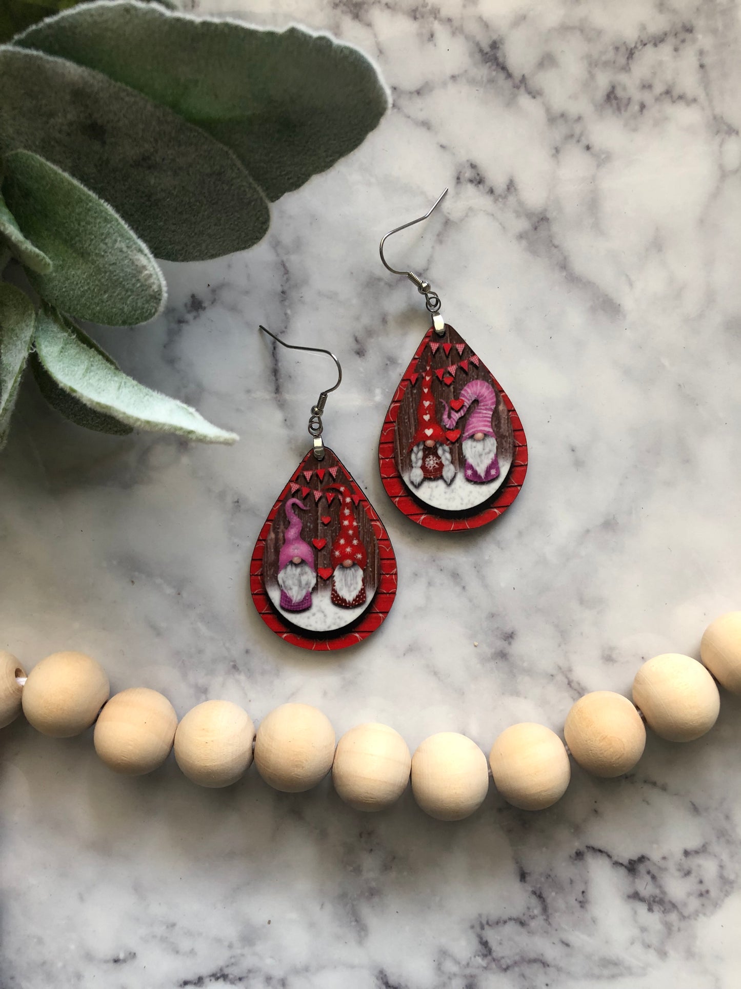 Sally Valentine's Day Gnome Earrings