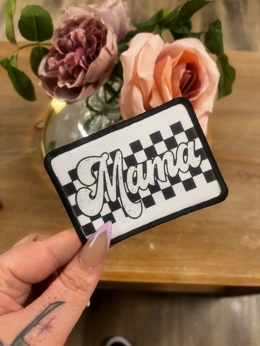 Retro Mama Iron On Patch