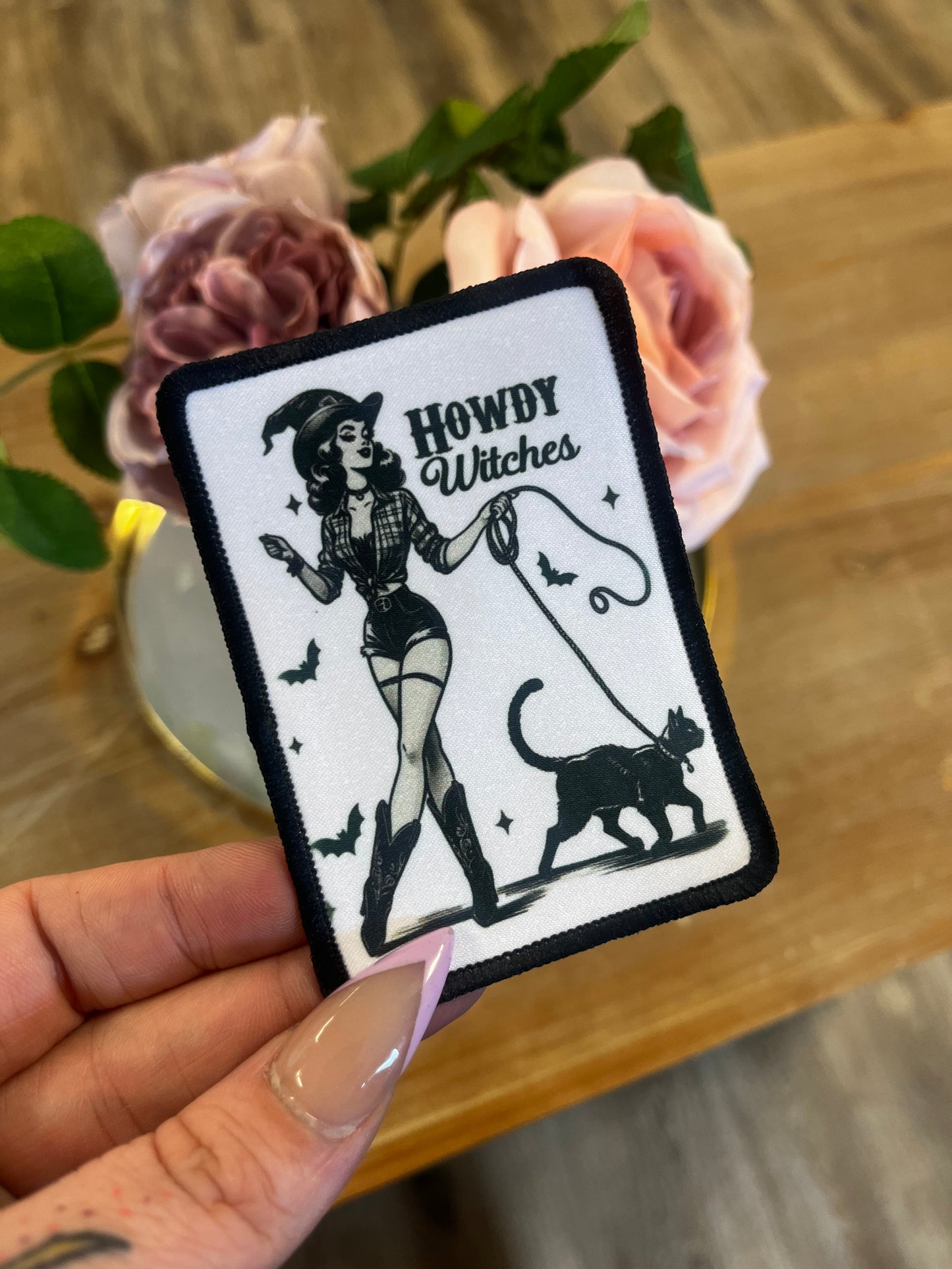 Howdy Witches Iron On Patch