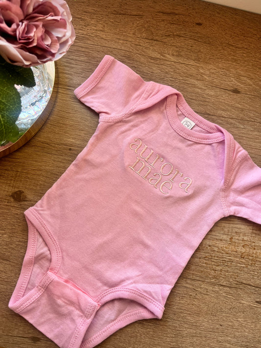 Custom Embroidered Baby Bodysuit