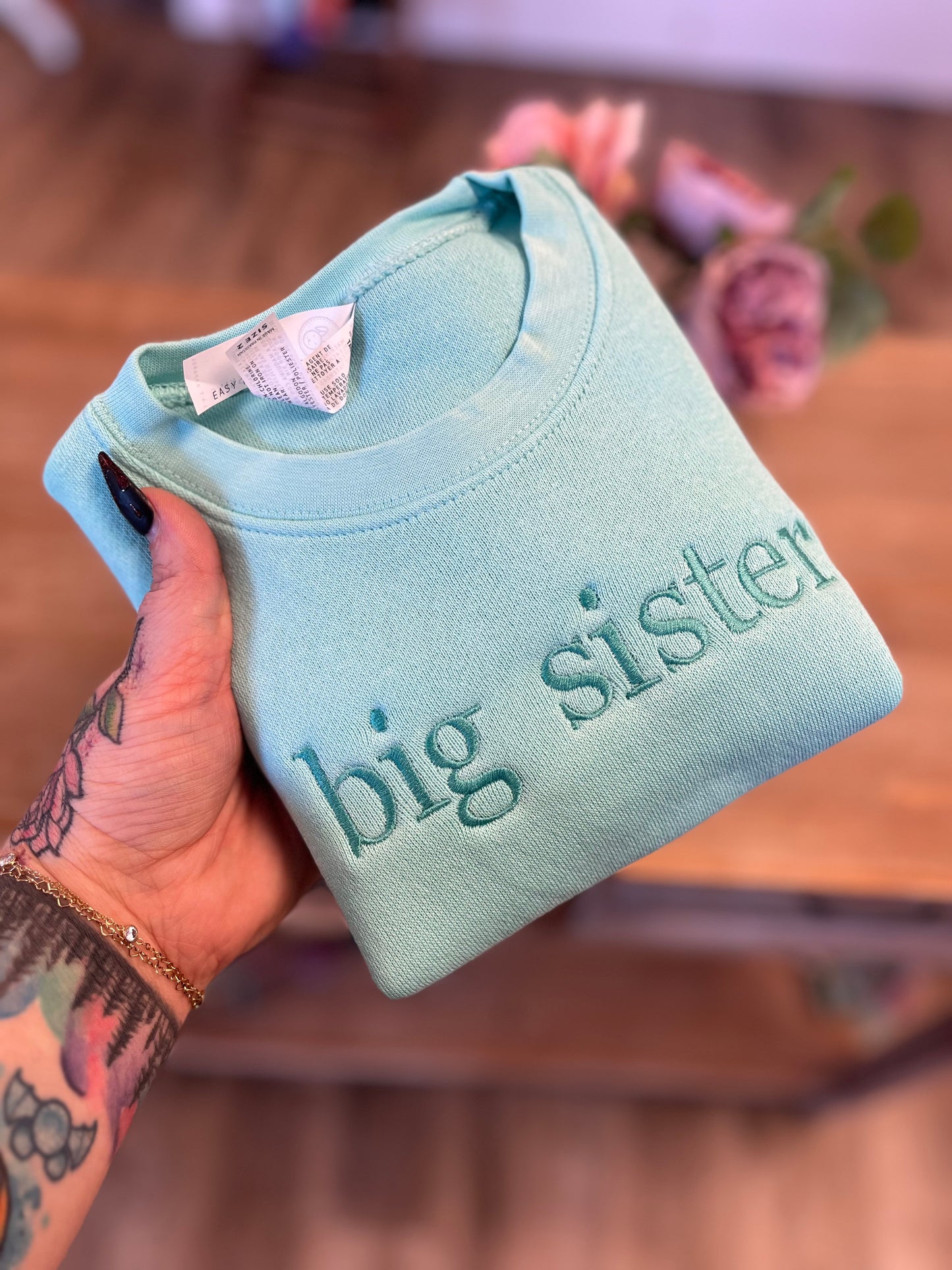 Big Sister Embroidered Toddler Sweatshirt