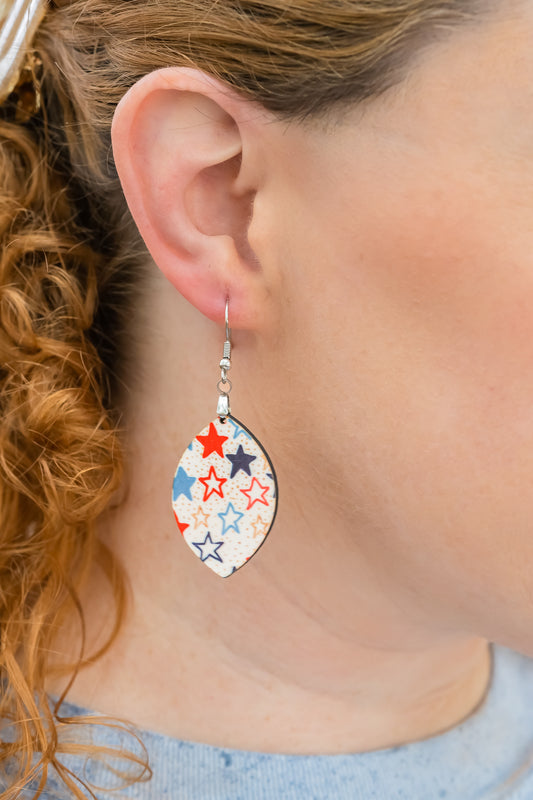Patriotic Petal Earrings