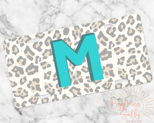 Personalized Car Tag with Shadowblock Letters