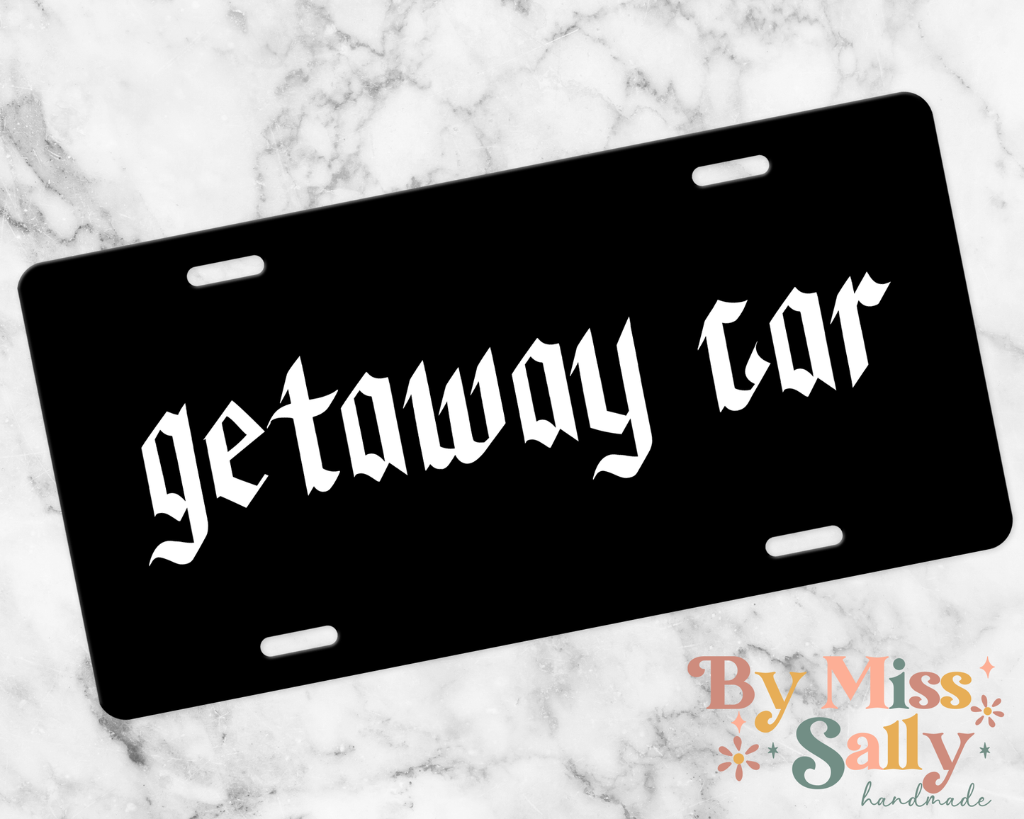 Getaway Car License Plate