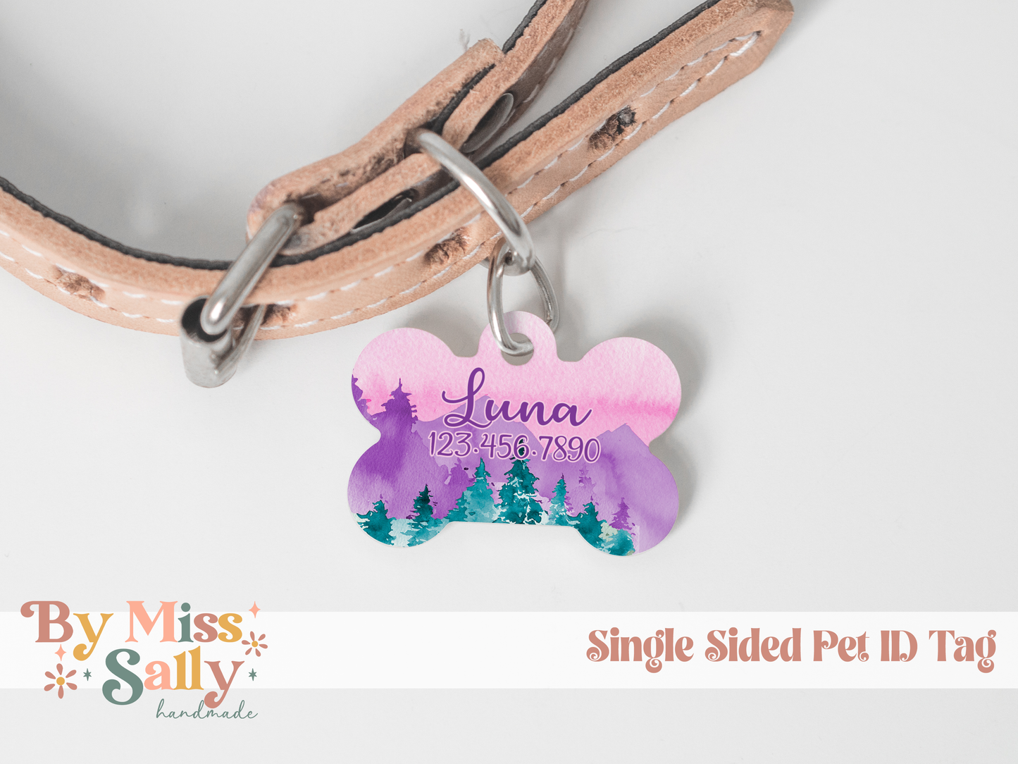 Purple Mountain Forest Pet Tag