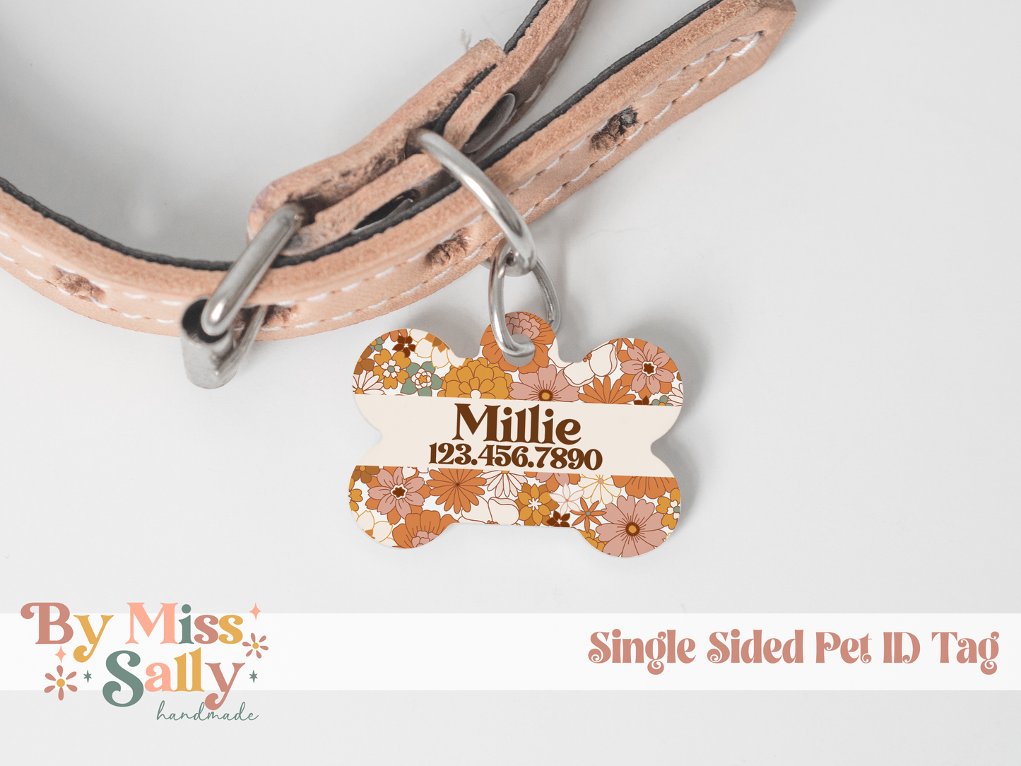 Boho Floral Pet Tag