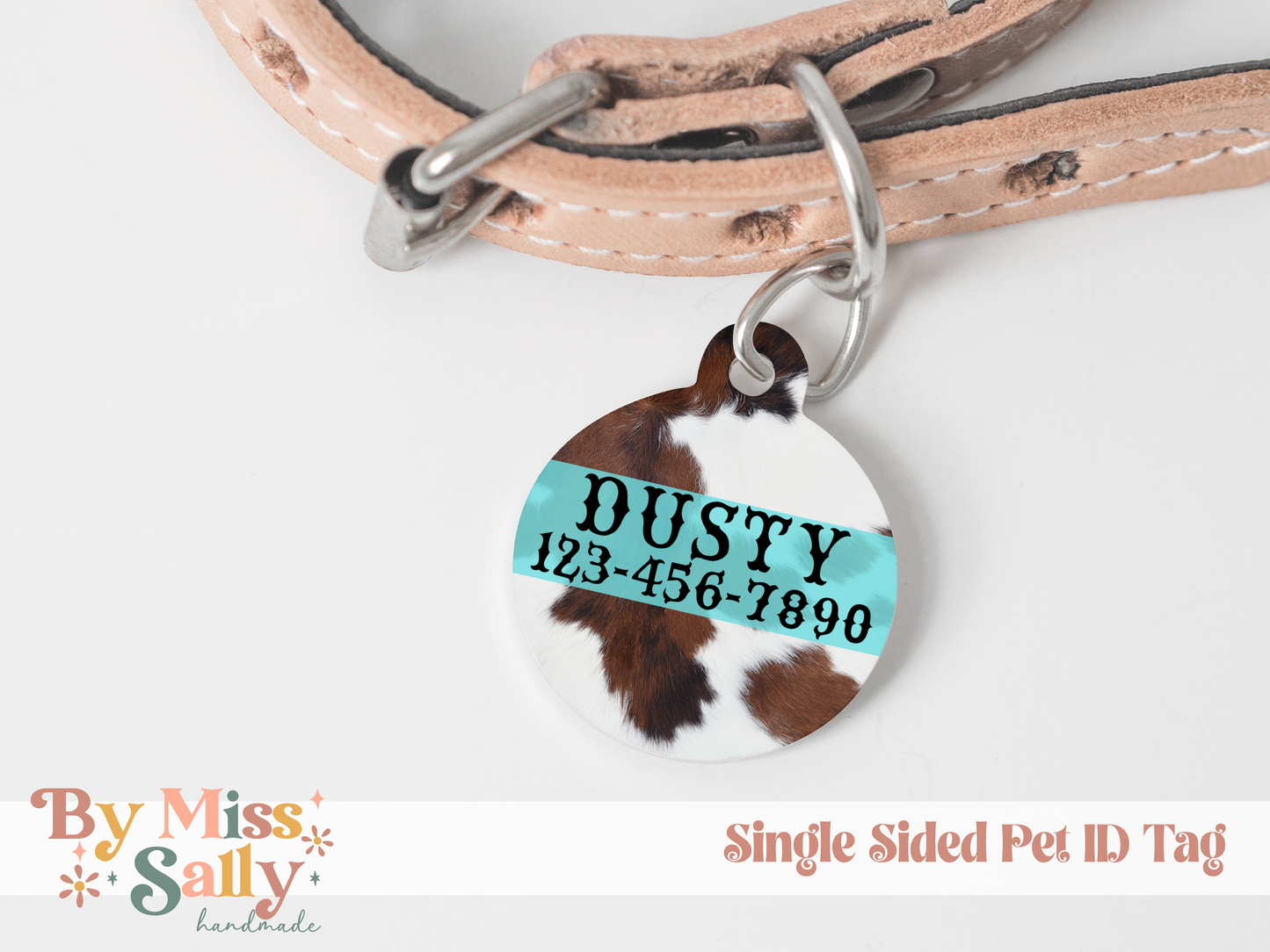 Cowhide Pet Tag