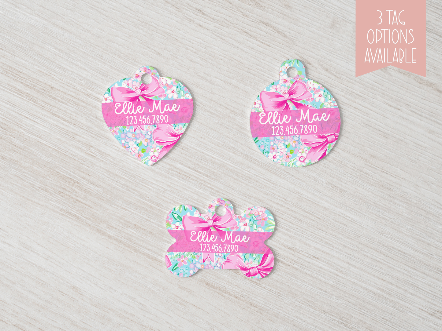 Coquette Bows Pet Tag