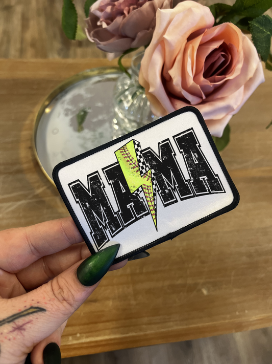 Softball Mama Iron On Patch