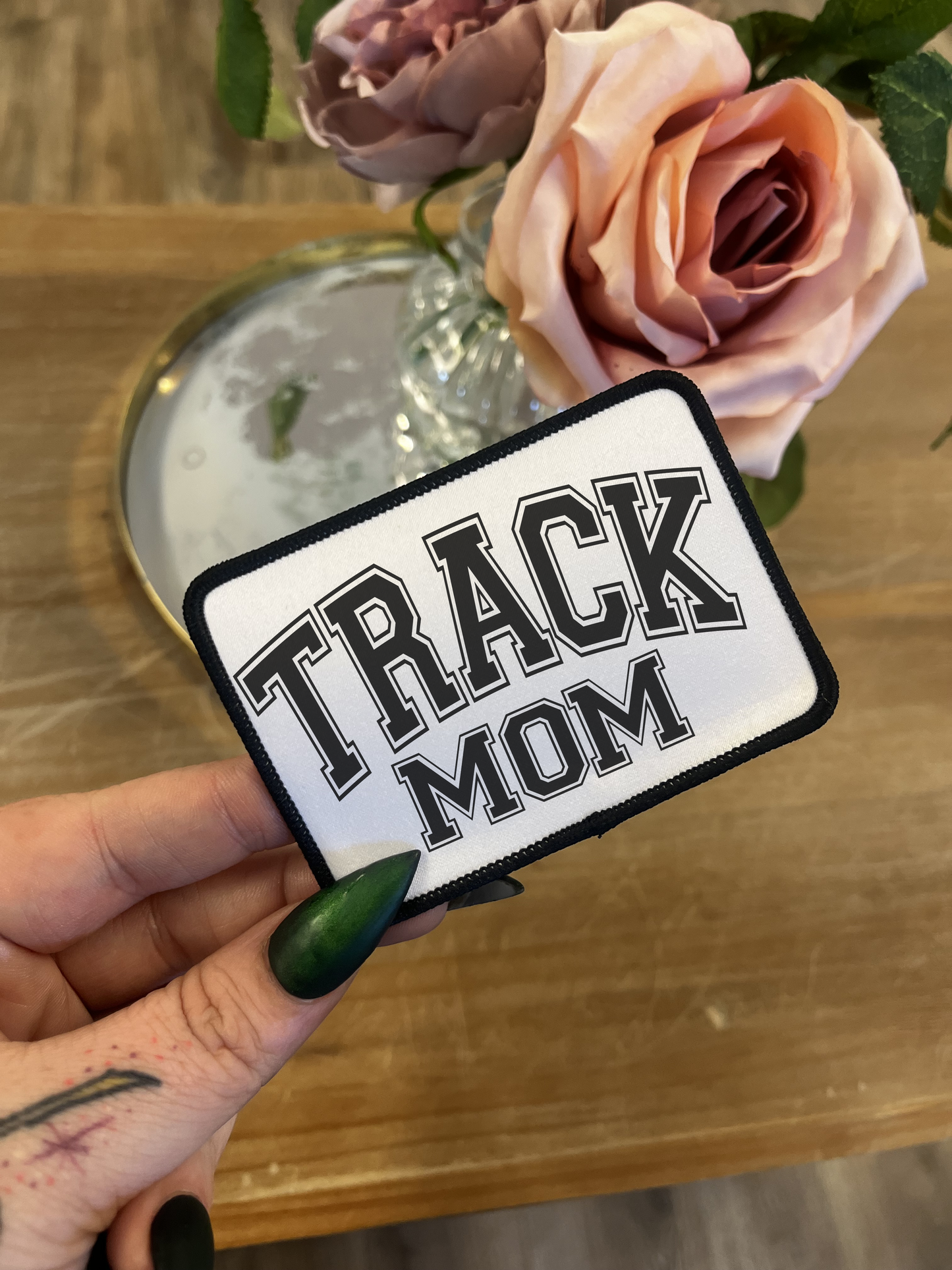 Track Mom Iron On Patch