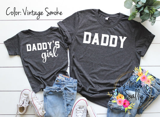 Daddy & His Girl Tees in Vintage Smoke