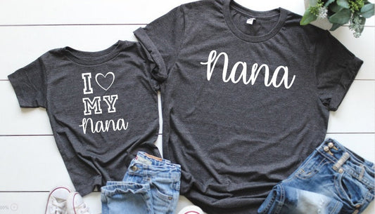 I Love My Nana Matching Shirts - Custom Name