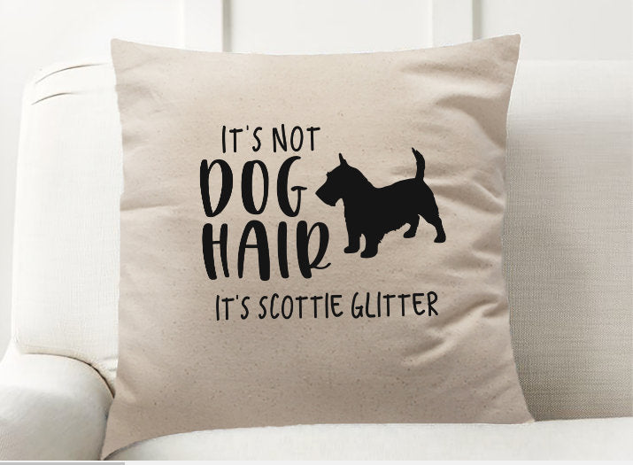 Scottish Terrier Glitter Throw Pillow