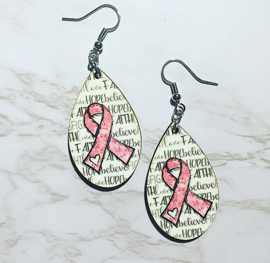 Sally Breast Cancer Awareness  Earrings