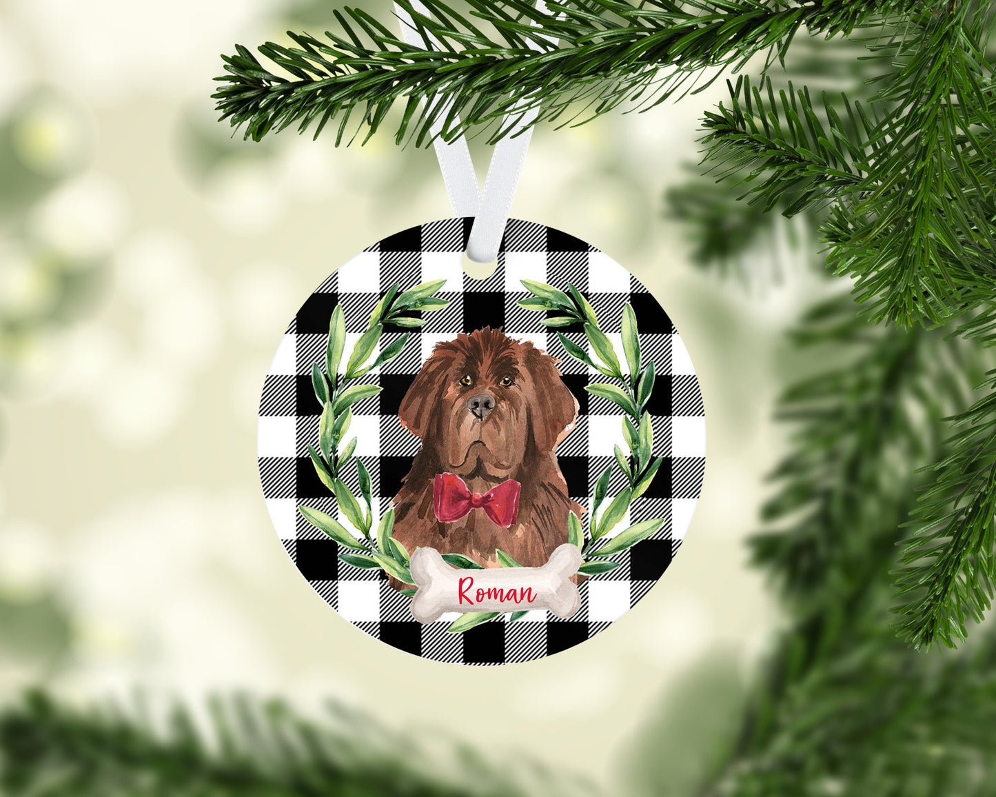 Newfoundland Ornament, Personalized