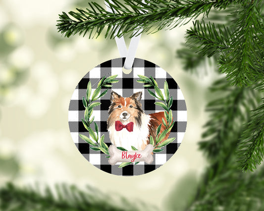 Shetland Sheepdog Ornament, Personalized