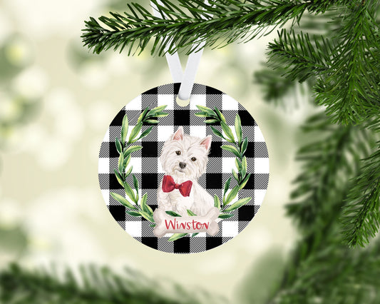 West Highland Terrier Ornament, Personalized