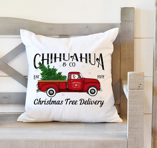 Chihuahua Christmas Throw Pillow