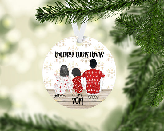 Personalized Family Ornament - Pajamas