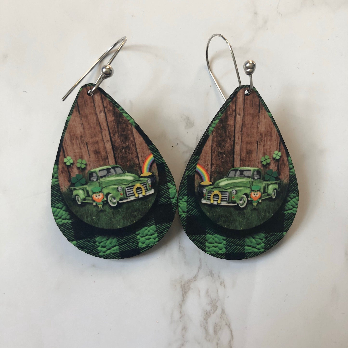 Sally St. Patrick's Day Truck Earrings