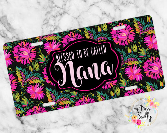 Personalized License Plate - Blessed to be Called Nana