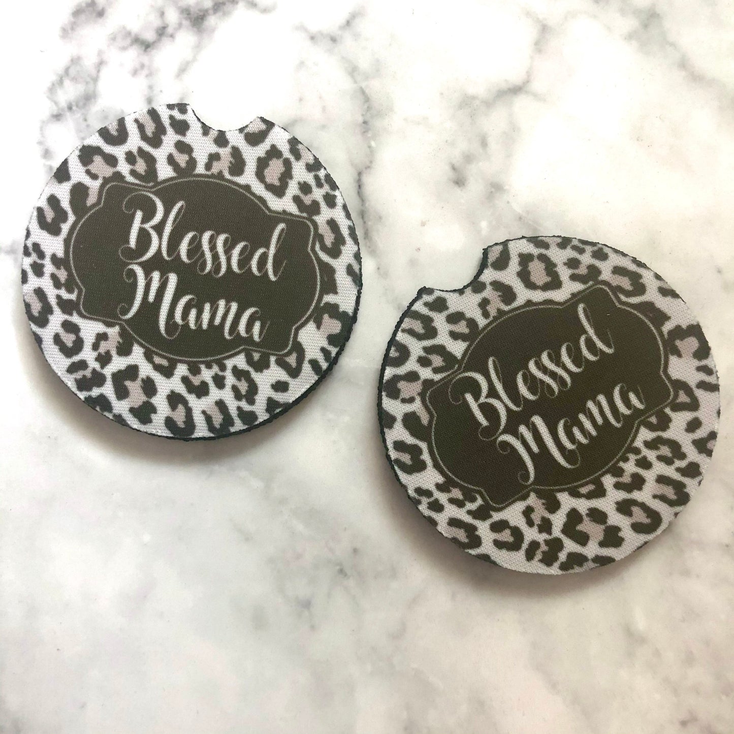 Blessed Mama Car Coasters