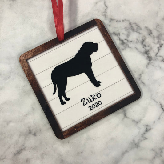 Personalized Bullmastiff Ornament, Custom Dog Breed