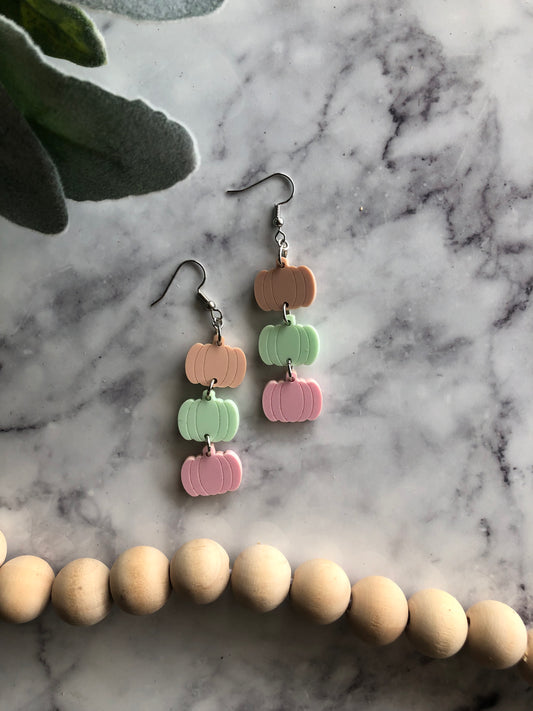 Pastel Pumpkin Earrings