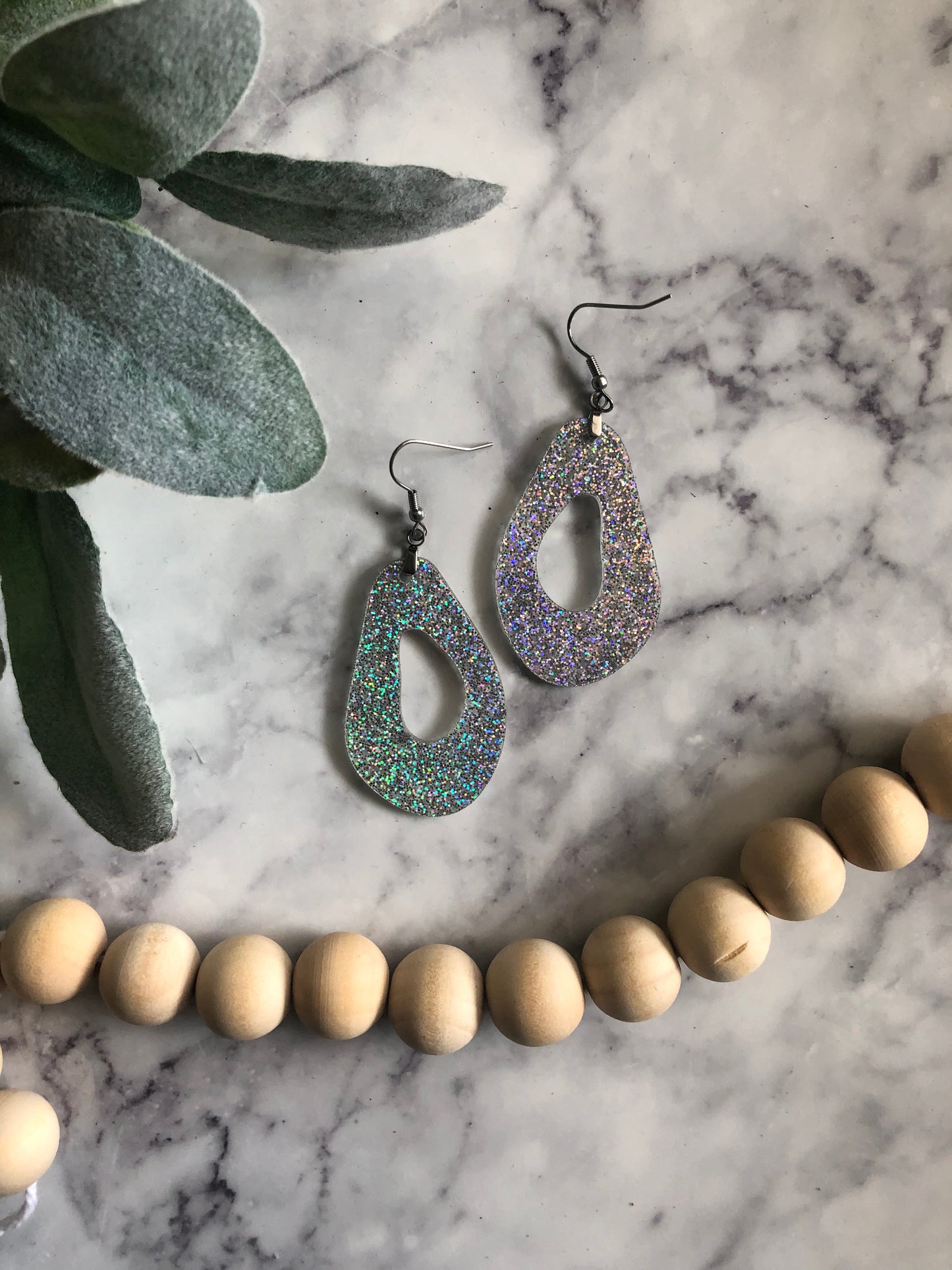 Logan Iridescent Glitter Earrings