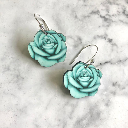 Juliet Rose Earrings in Mint