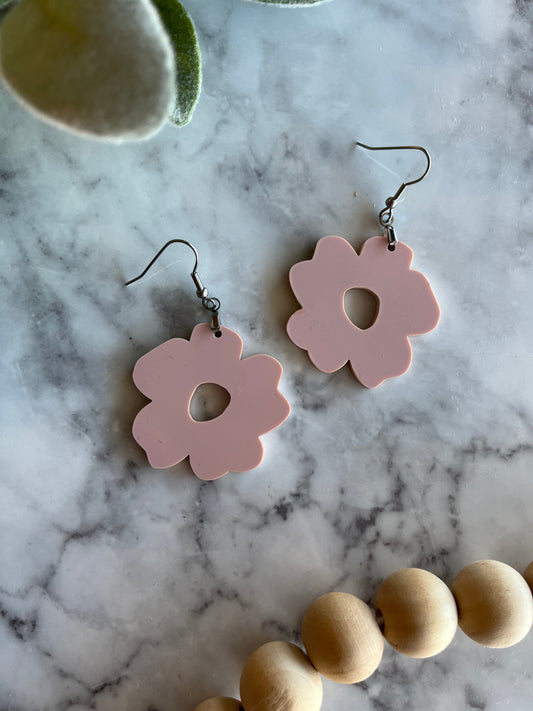 Boho Blossom Earrings in Blush