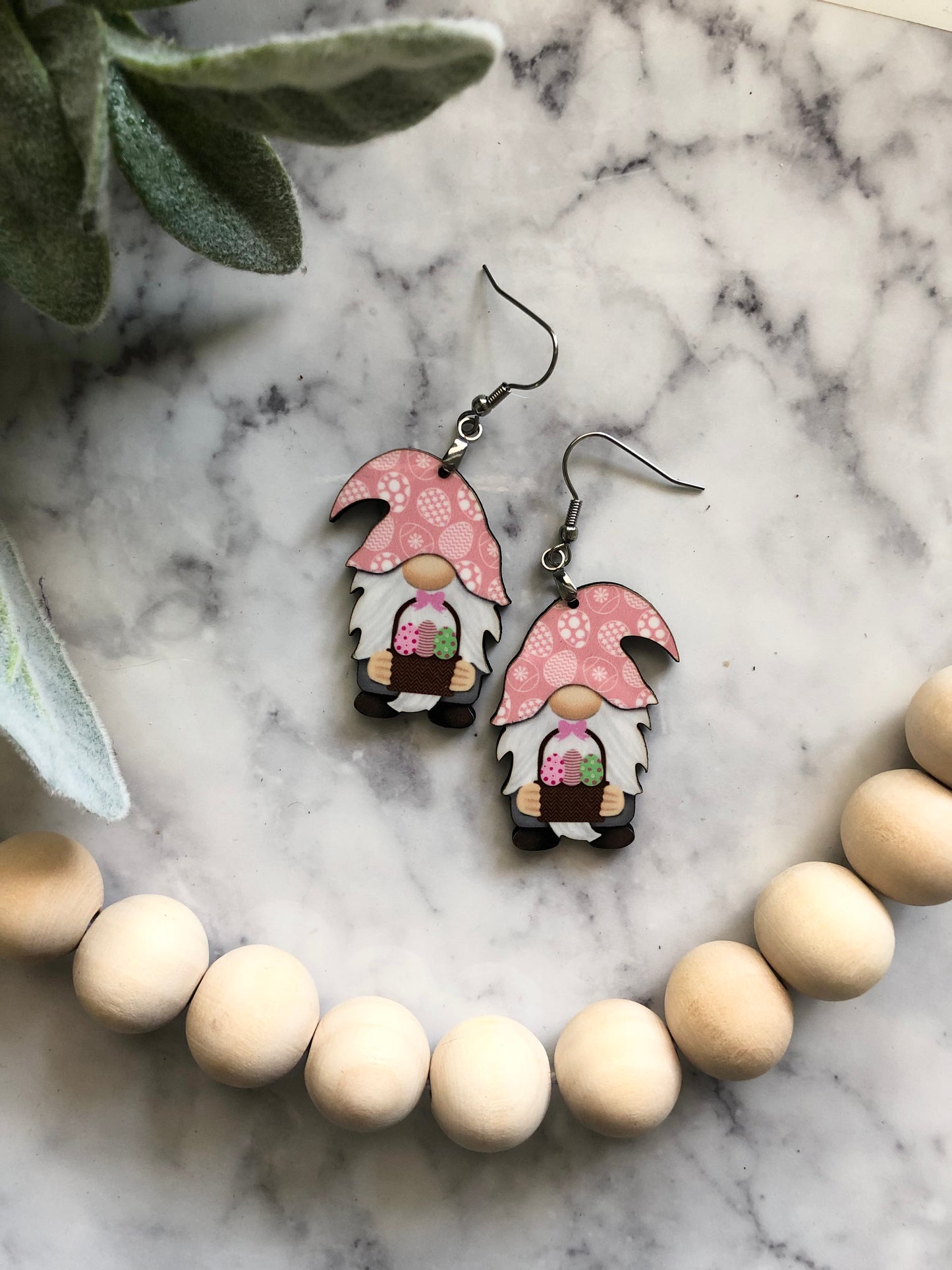 Easter Basket Gnome Earrings