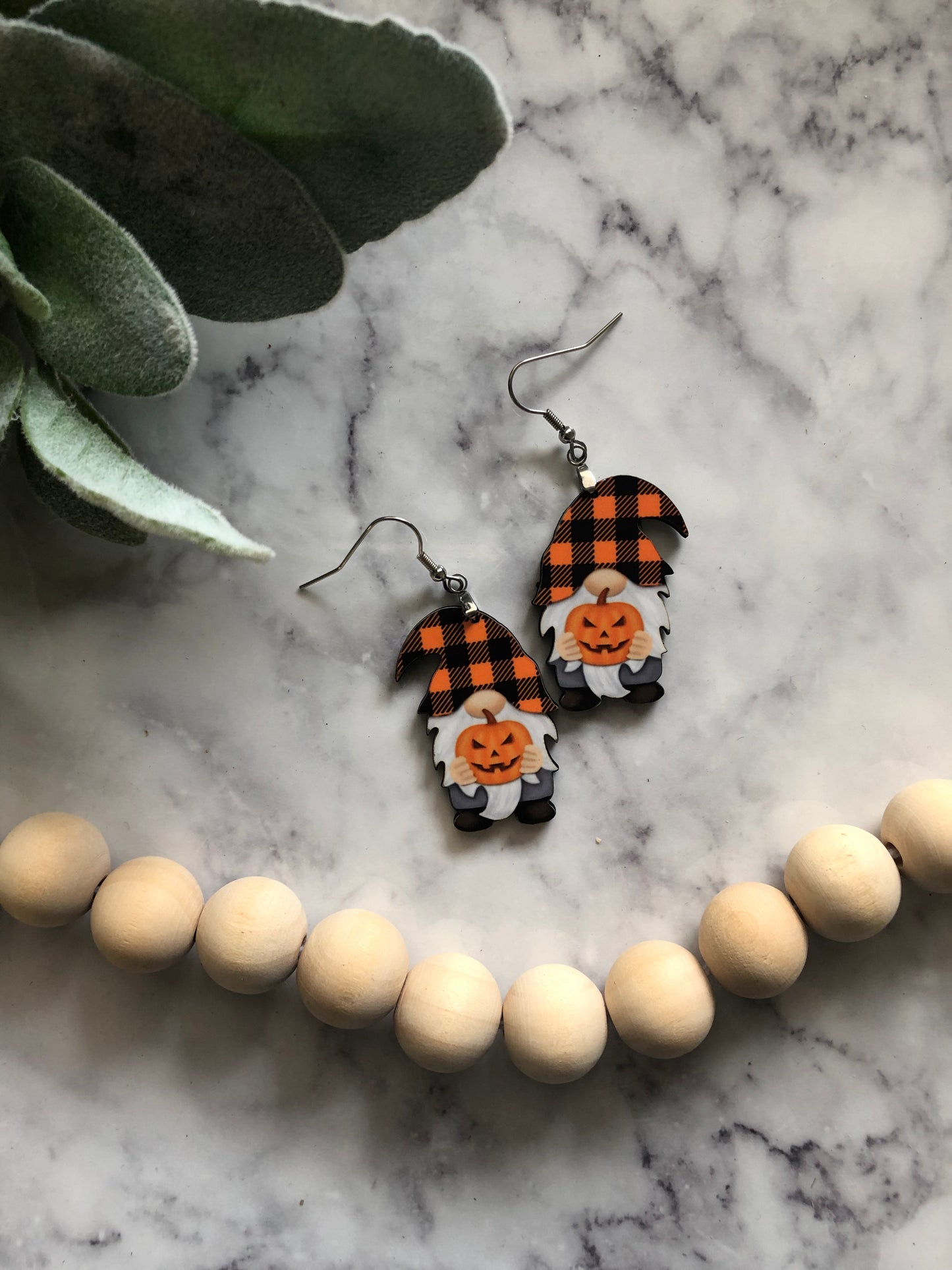 Jack O Lantern Gnome Earrings