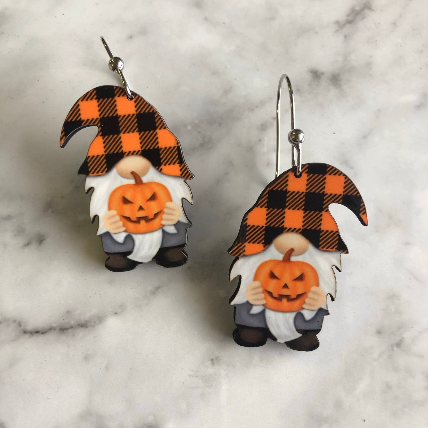 Jack O Lantern Gnome Earrings