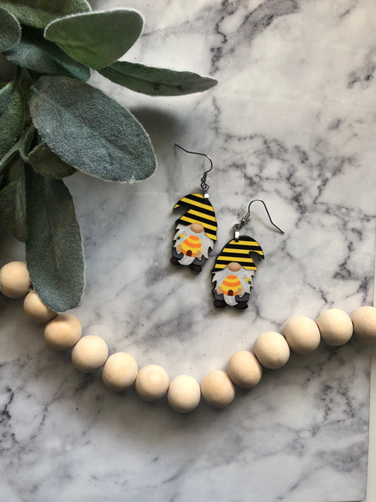 Sweet as can BEE Gnome Earrings