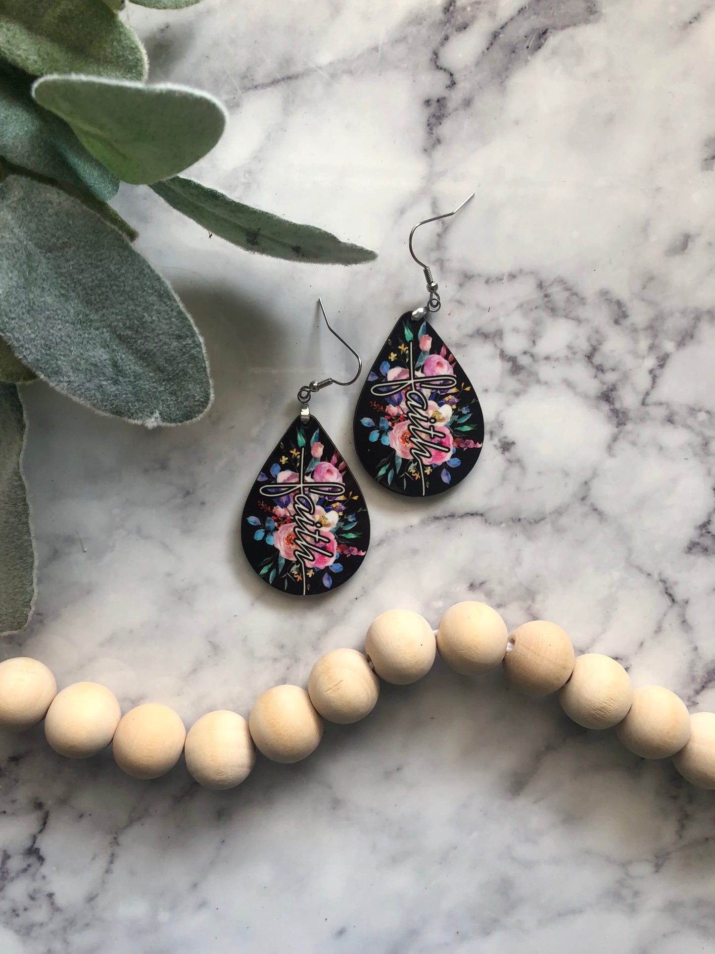 Sally Faith Earrings in Black